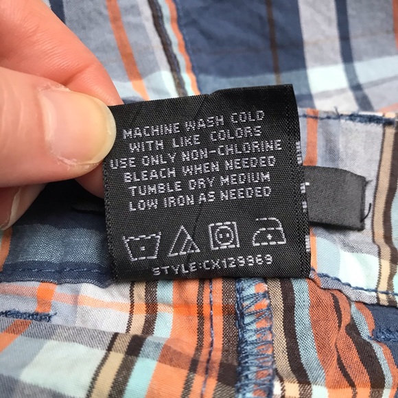 French Cuff Blue Orange Plaid Skort, EUC, 16W - Picture 11 of 11